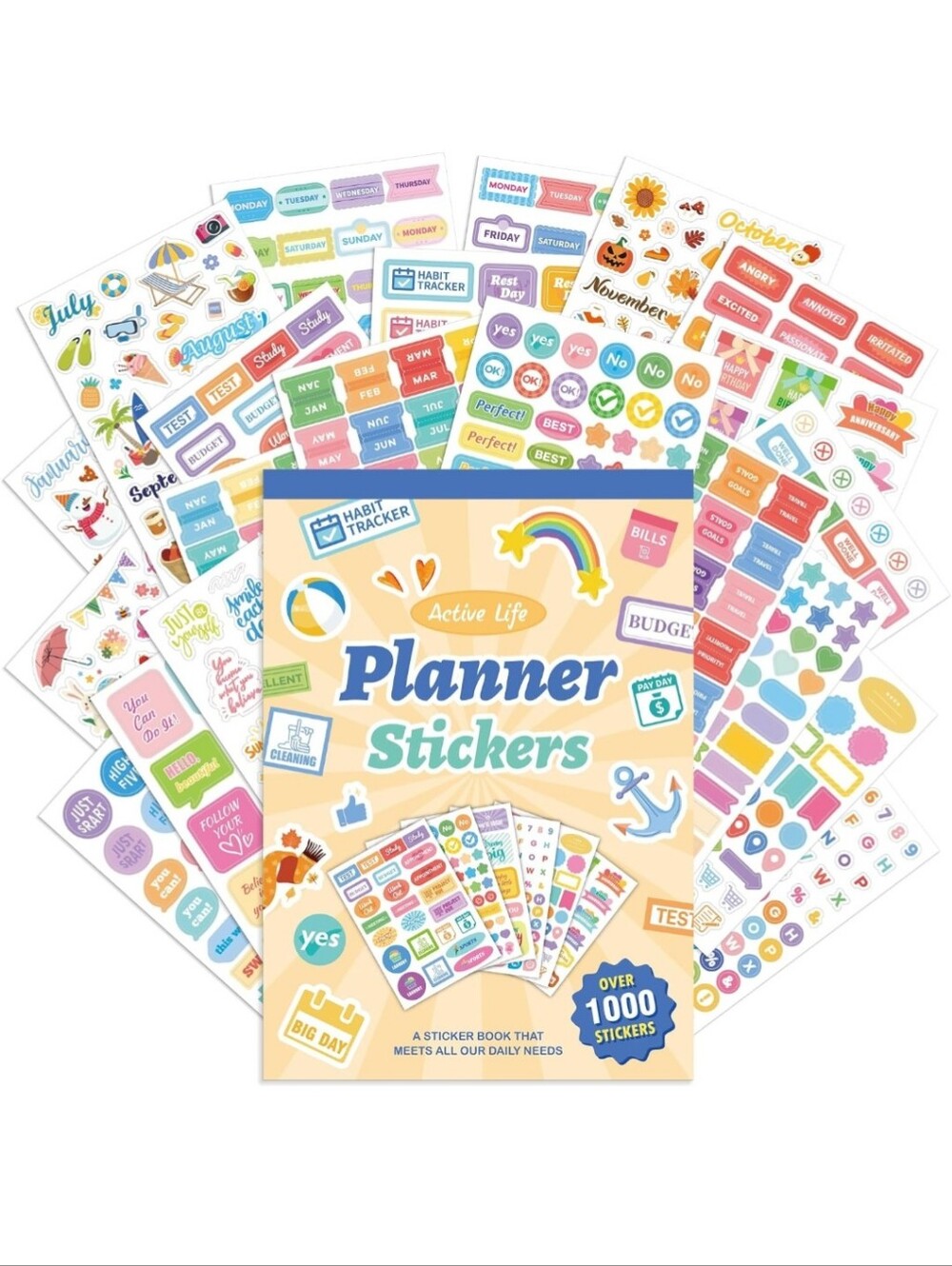 Planner Stickers - Multicolor Planner & Journal Sticker Book